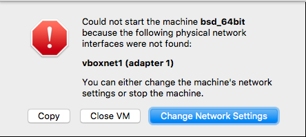 VirtualBox error message